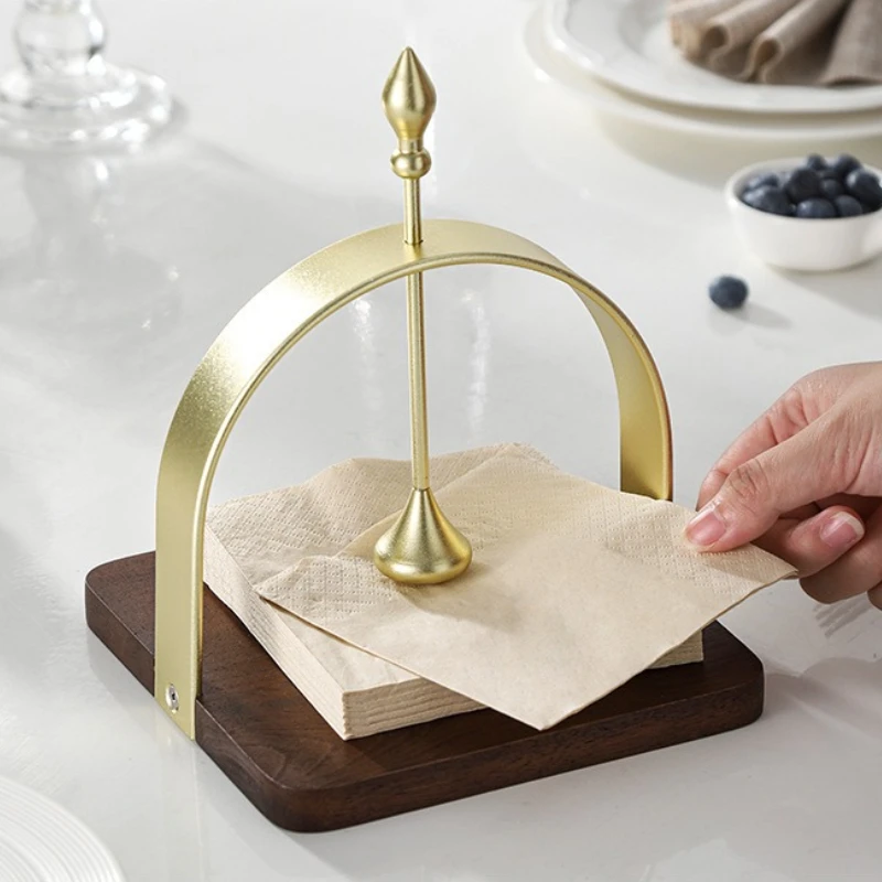 Daily Use Items Aluminum Alloy Napkin Holder, Freestanding Table Napkin Dispenser for Hotel Restaurant Cafe Table Decor