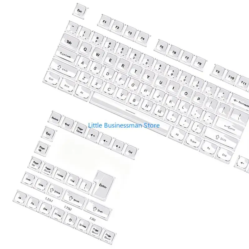 Mechanisches Tastatur-Tastenkappen-Set, 132 Tasten, MDA-Profil, Kristall-Jellys-Kappen mit aufgedruckten Legenden für MX-Stil – Detail 3