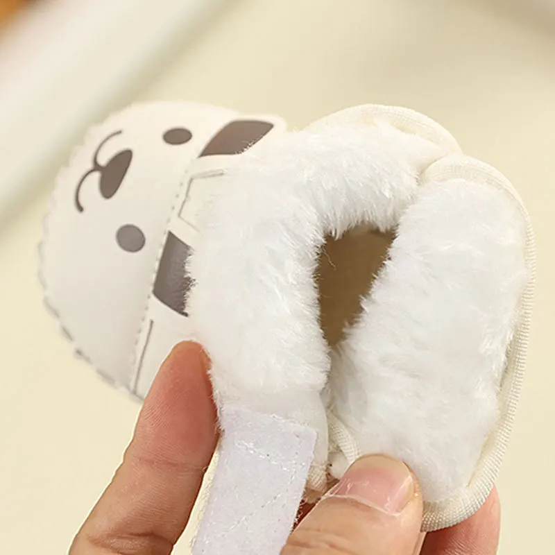 الكرتون الدب طفل الفتيان الفتيات حذاء كاجوال بولي Plash أفخم الدافئة الرضع الاطفال الأولى المشي الأحذية هوك حلقة المضادة للانزلاق الأطفال أحذية الشتاء #5