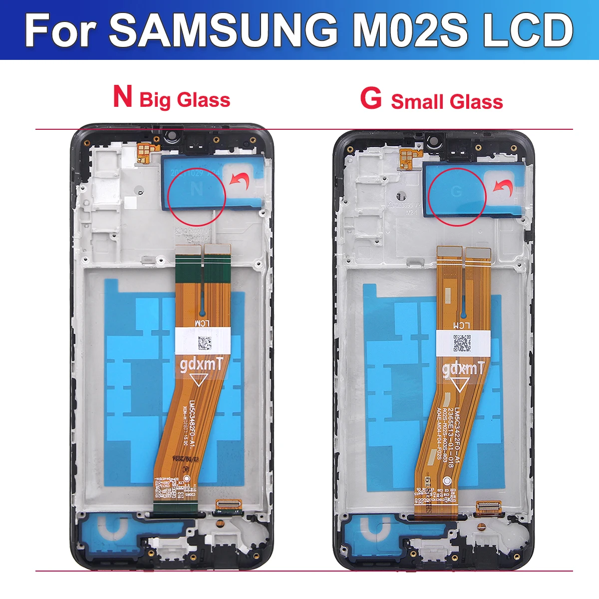 Tested Display For Samsung M02s M025F LCD Display Touch Screen Digitizer Assembly Replacement For Samsung M02 M022F LCD