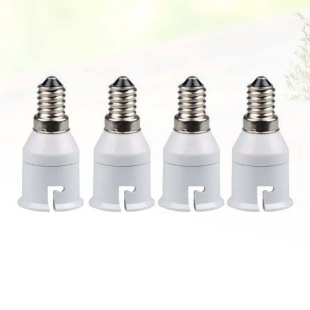 4 Pcs Utility Lamp Holder Bulb Adapter Light Easy to Install E14 B22 Socket Screw Practical