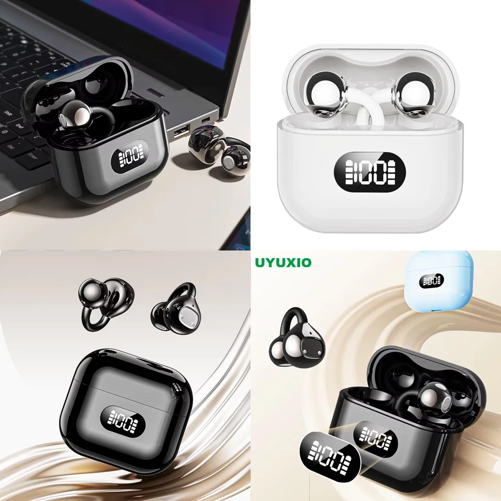 

BT 5.4 Ear Phone with LED Display Comfort Fit Wireless Earphone for Business Travel Clear Calls Stereo Earbuds High Quality
