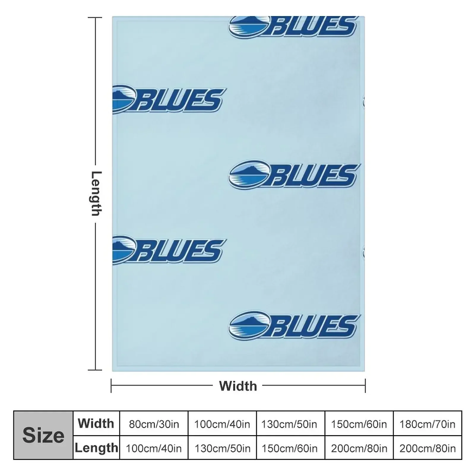 Blues Rugby Throw Blanket christmas gifts valentine gift ideas Luxury for sofa Blankets