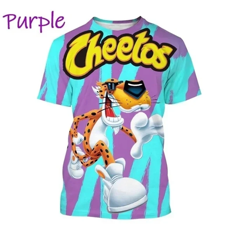 New Funny Cheetos CRUNCHY Food Print T-Shirts 3D Men/Women Fashion Hip Hop Tee Shirts Casual Short Sleeved Cool Kid Top Clothing