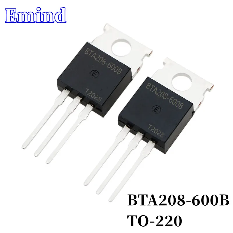 

20/50/100/200/500Pcs BTA208-600B BTA208 Triac 8A/600V TO-220 DIP Thyristor Large Chip