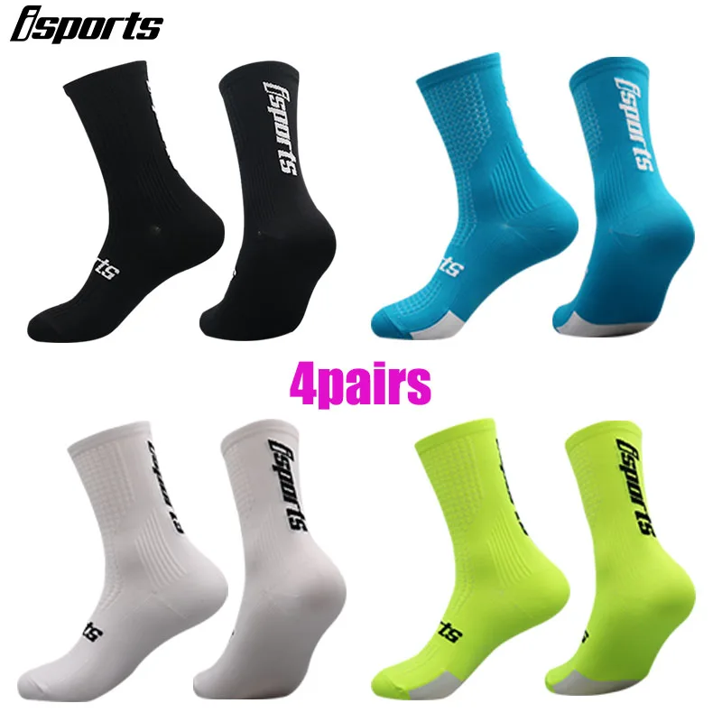 

4pairs Isports New Socks Sports Compression Men Cycling Professional Racing Mountain Bike Socks Calcetines Ciclismo Hombre