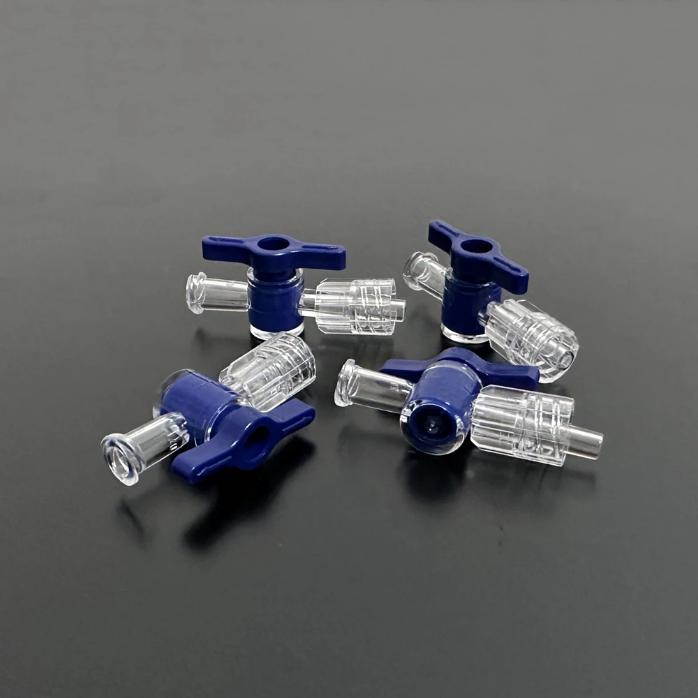 10PCS Plastic Clear Injection 2-Way Stopcock Valve For Medical Use