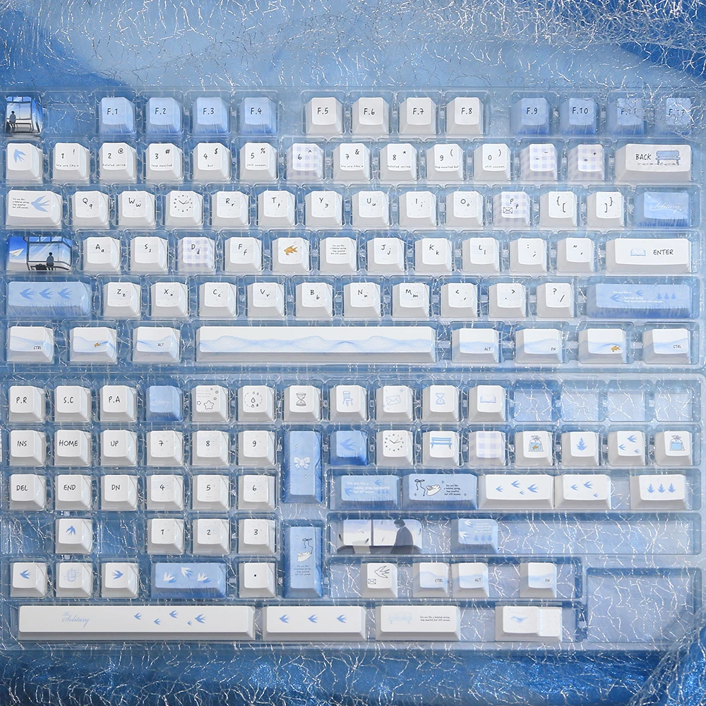

PBT Keycaps 130 Keys GMK Gawr Gura Cherry Profile Keycap Dye Sublimation Mechanical Keyboard Keycap for MX Switch