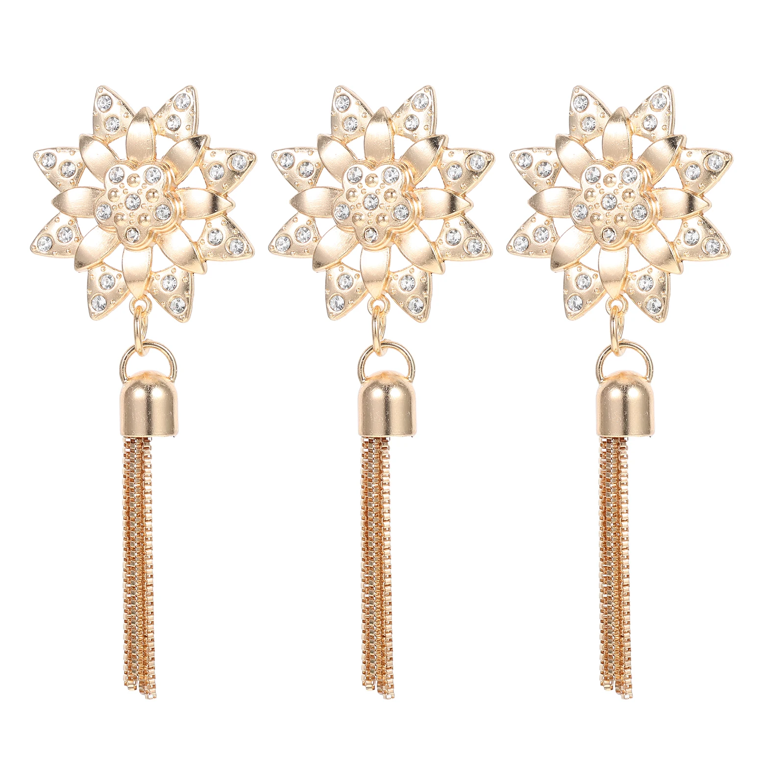 

3pcs Bag Decorative Buckle Purse Hardware Clasp Cord Ends Metal Supplies Sturdy Zinc Wear Tear Installation