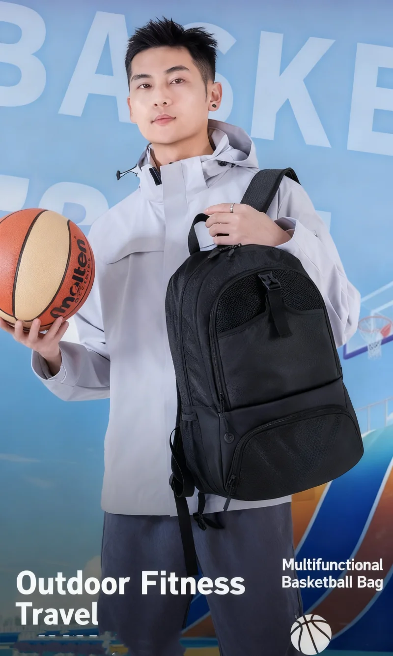 Basketball Bag Large Capacity Training Backpack Football Sports Fitness Double Shoulder Bag