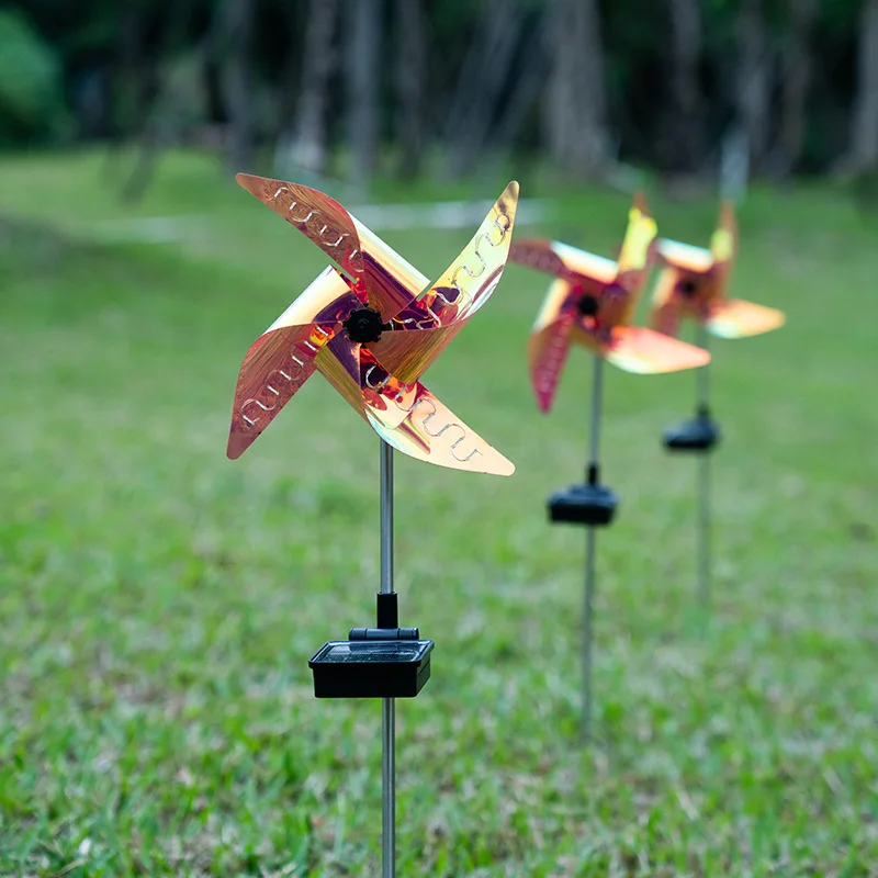 Solar Windmill Landscape Light Outdoor Lighting Solar Garden Modeling Lawn Ground Insertion Garden Decoration Light