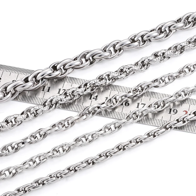1Meter Stainless Steel Multiple Styles Chain for Needlework Jewelry Making Materials Necklaces Bracelets DIY Accessorie Supplies