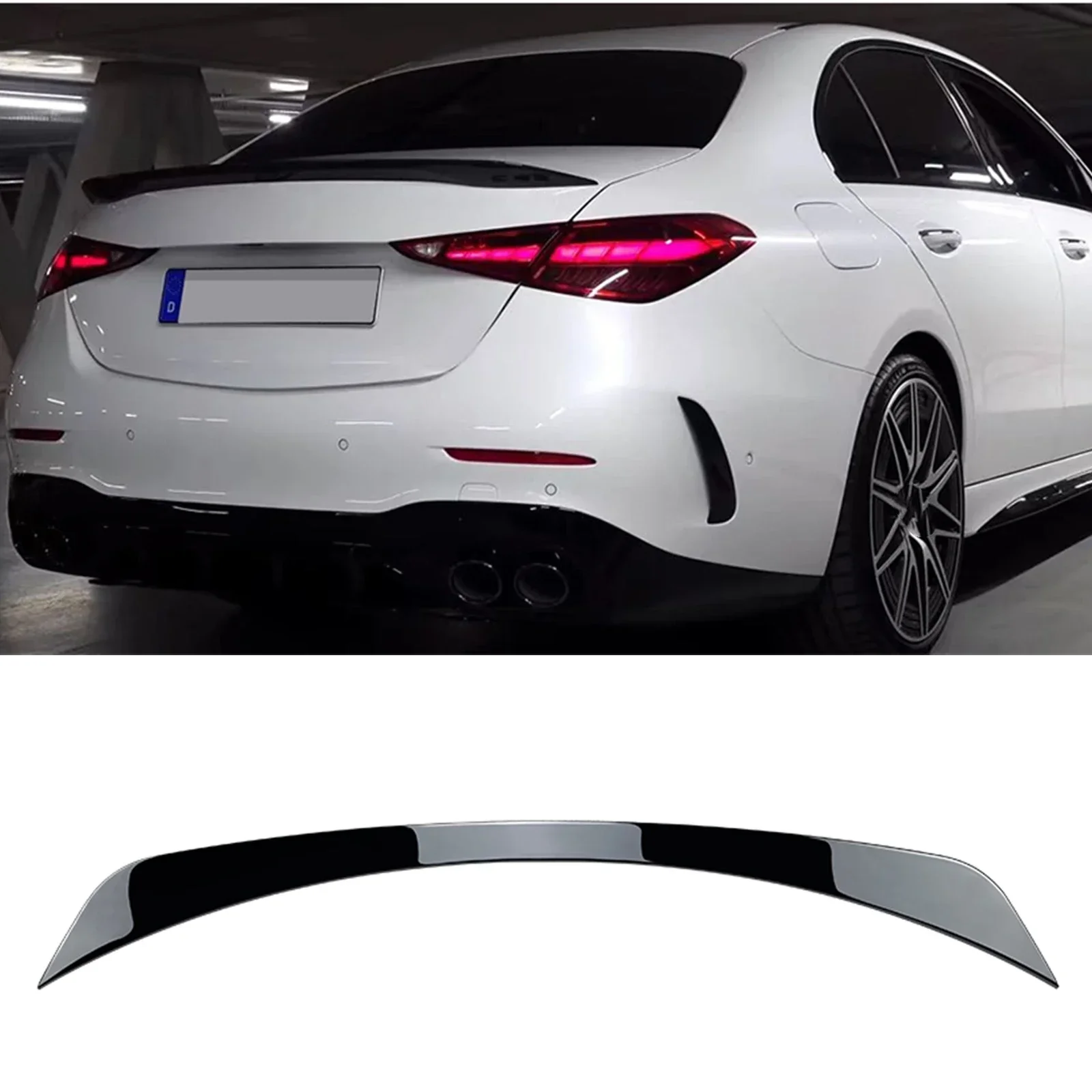 

New！ Rear Trunk Spoiler Wing For Mercedes Benz C-Class W206 2021-2022 C200 C260 C300 Black/White/Carbon Fiber Look Car Splitter