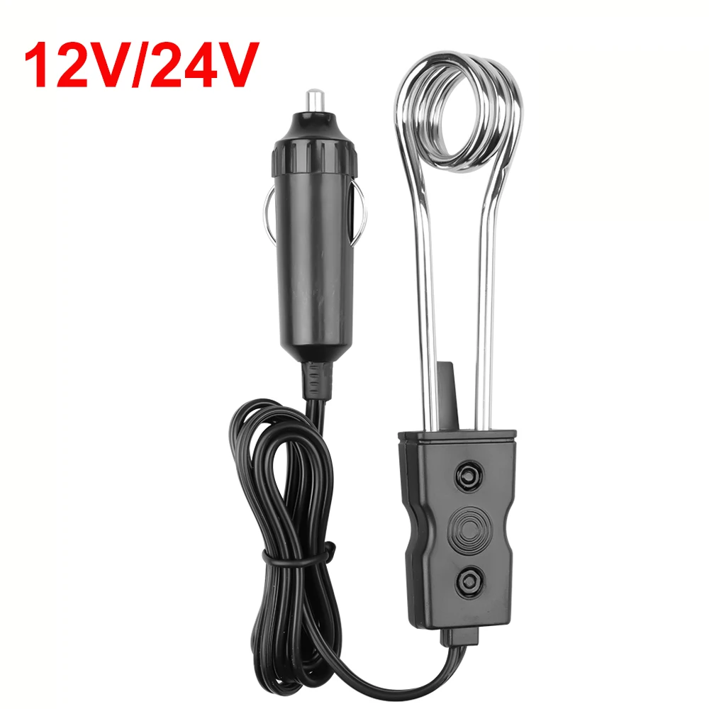 12V 24V Car Immersion Heater Portable High Quality Safe Warmer Fashion Durable Auto Electric Tea Coffee Water Heater