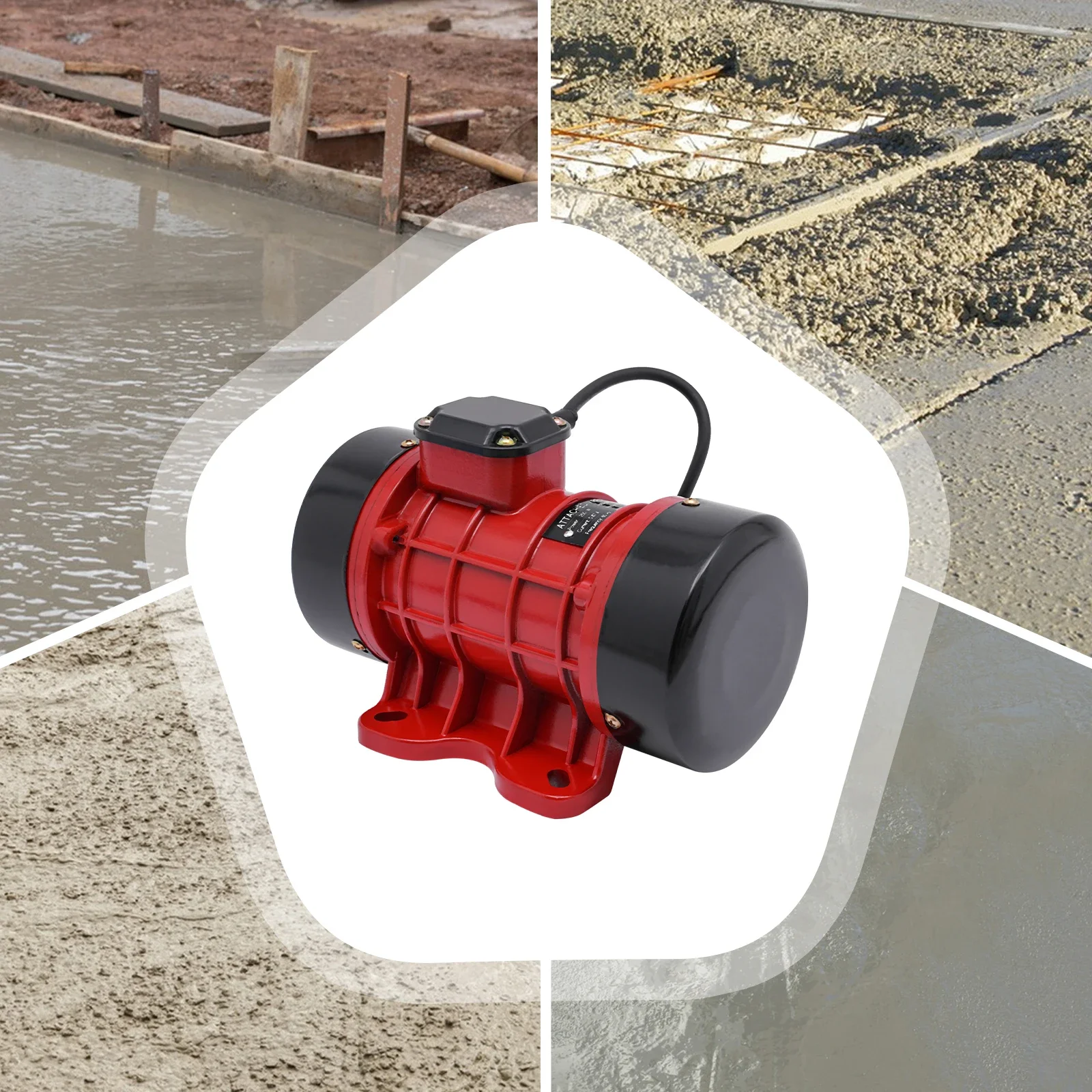 Concrete Vibration Motor 250W Waterproof Electric Vibrating Vibrators for Construction and Coal