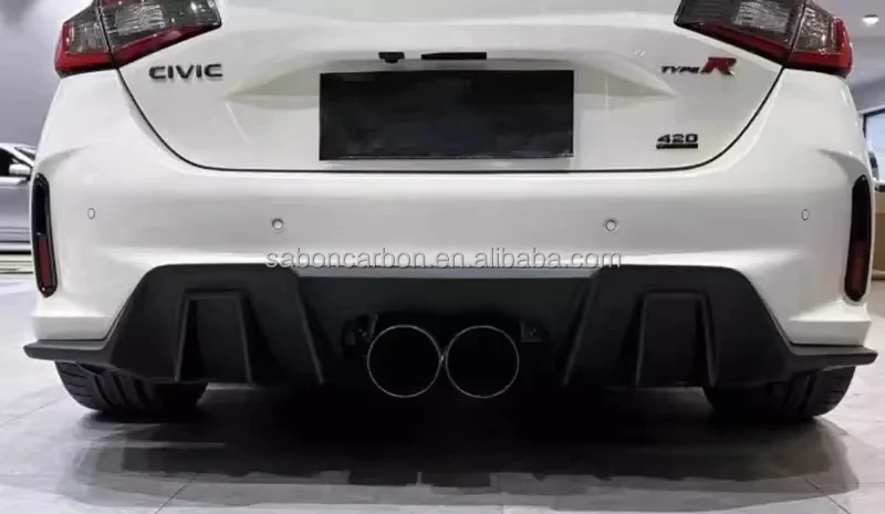 لهوندا سيفيك نوع R FL5 ألياف الكربون المصد الخلفي الناشر الشفاه العدوانية