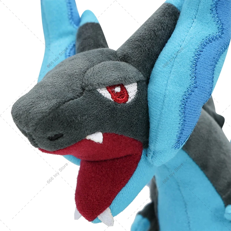 26CM Anime Pokemon Plush Mega Charizard X Blue Peluche Doll Anime Cartoon Stuffed Birthday Toy Gift For Kids Children