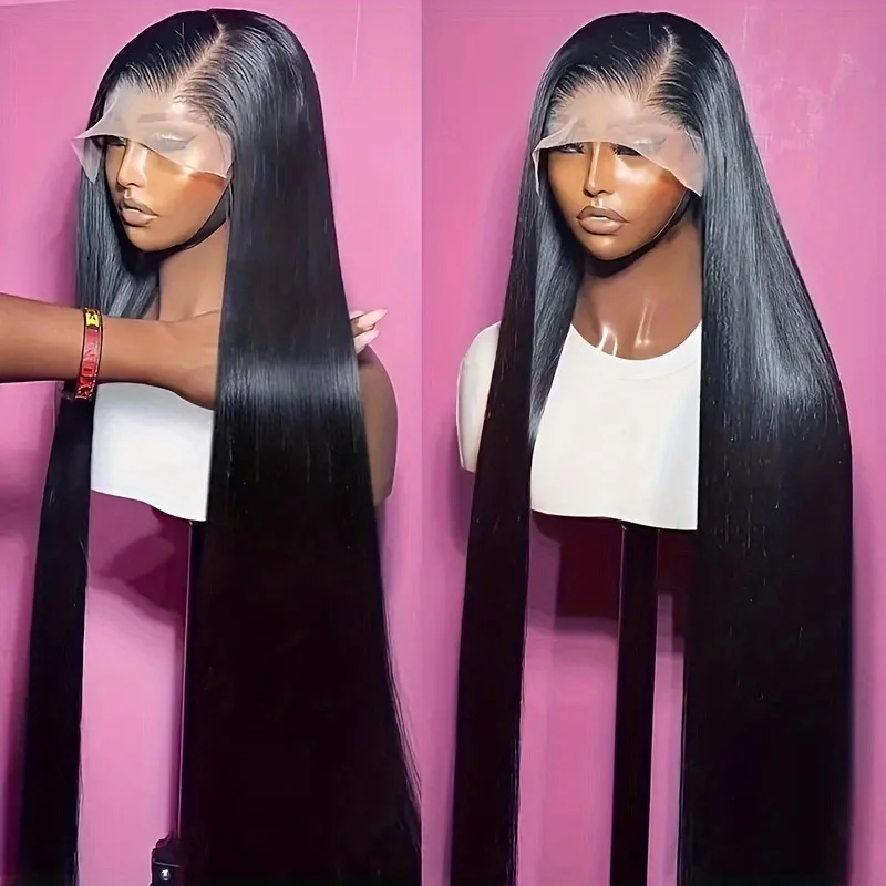 13*5 HD الدانتيل 220% الكثافة مستقيم الدانتيل شعر مستعار أمامي شعر الإنسان السويسري الدانتيل الباروكات سوبر طويل شعر مستعار مستقيم مع شعر الطفل قبل قطعها