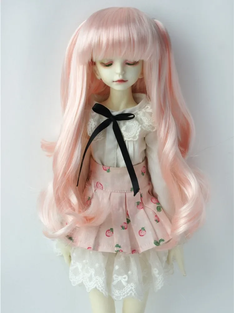 

JD437 Long Curly Synthetic Mohair Wig for YOSD SD Cute Dolls 1/6 1/4 1/3 Scale Hair Accessory 6-7inch 8-9inch BJD Doll Wig