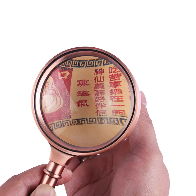 

10X Magnifying Glass Handheld Magnifier 65Mm Lens Diameter for Antique Jade Jewelry Newspaper Book Reading with Gift Box