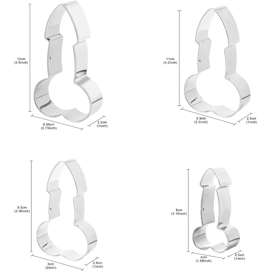 مجموعة مكونة من 4 قطع من قوالب الخبز الإبداعية Ce قوالب البسكويت المصنوعة من الفولاذ المقاوم للصدأ لوازم المطبخ Q-05