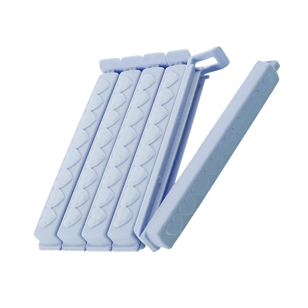 

5 шт., герметичные зажимы для пищевых продуктов, синий герметичный водонепроницаемый мешок, зажимы для хранения свежести для кухонного шкафа, фурнитура для микроволновой печи