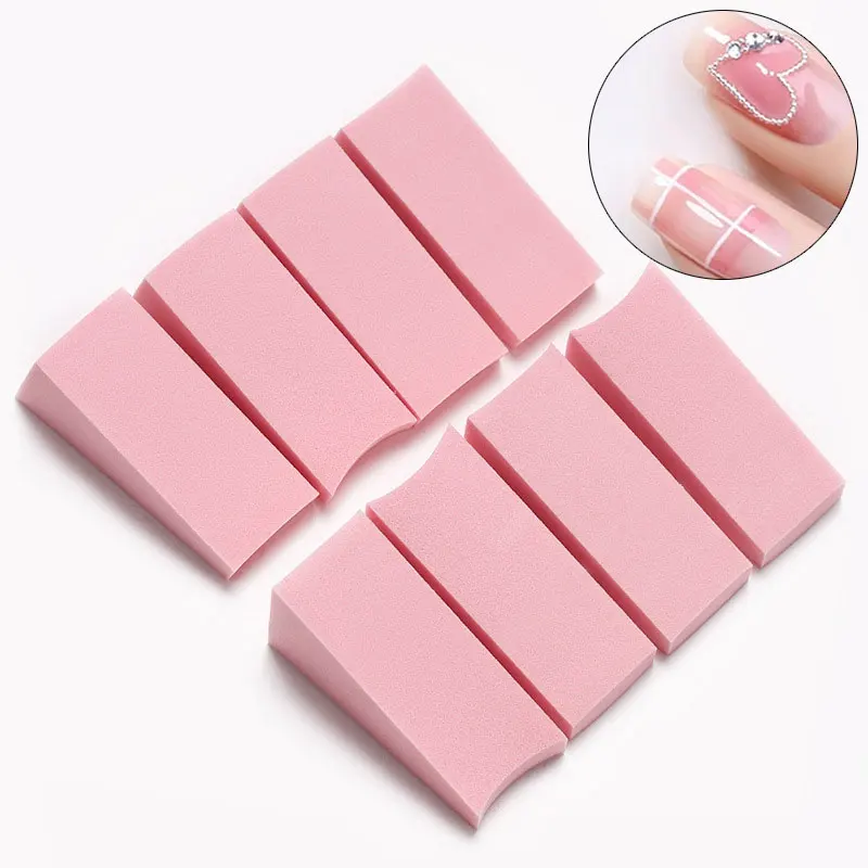 8pcs Nail Art Sponge Gradient Effect Painting Nail Sponge Gripper Tool DIY Gel Halo Dyeing Brush Manicure Accessories