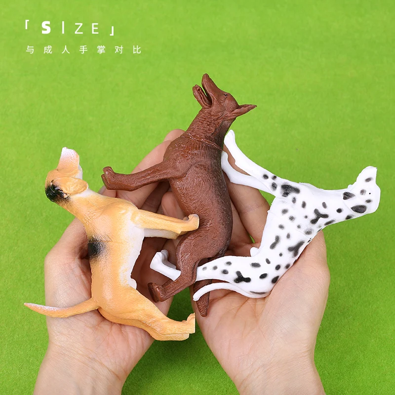 Simulation Dog Model Toy Children, Golden Retriever, Cocker Spaniel, Great Dane, Solid Static, Desktop Ornaments, Gifts, 6 P