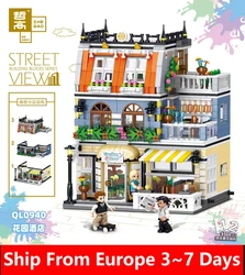 0940 Zhe Gao QL 0940 Garden Hotel Building Block Box Boys and Girls diy Puzzle Assembly Building Block Toy Set