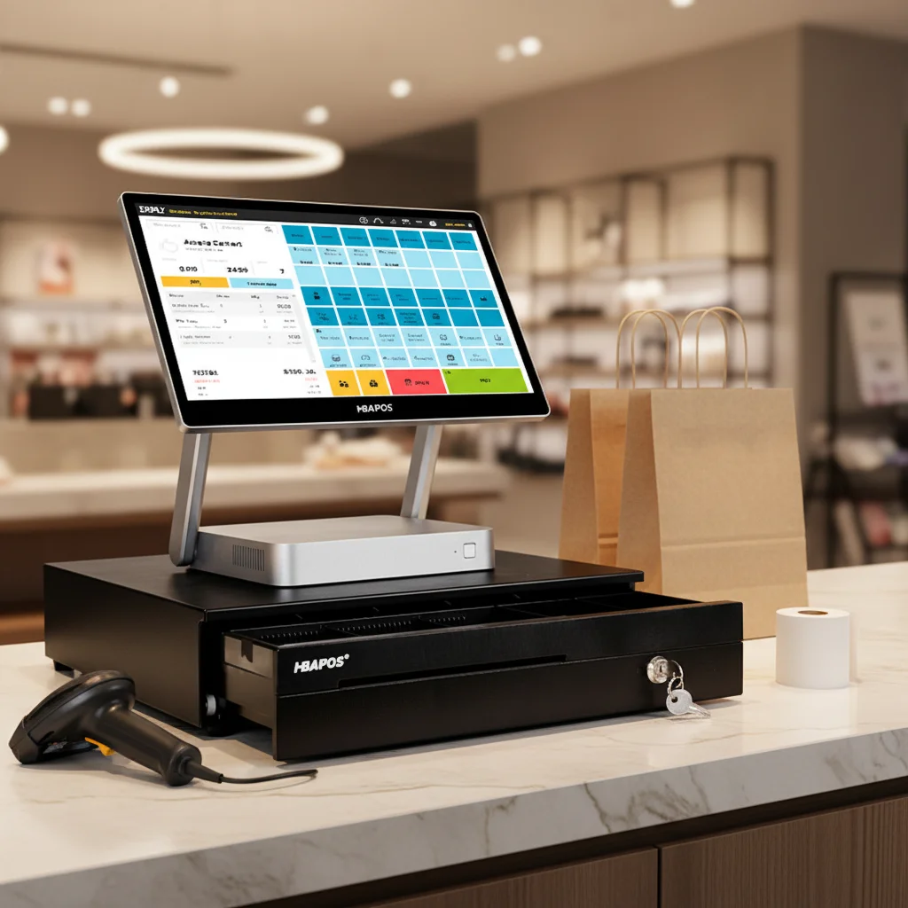 

ATV&UTVHBA-L1 15.6 Inch Aluminum Alloy Folding Touch All-in-One POS Machine, Folding Design for Lower Shipping Cost