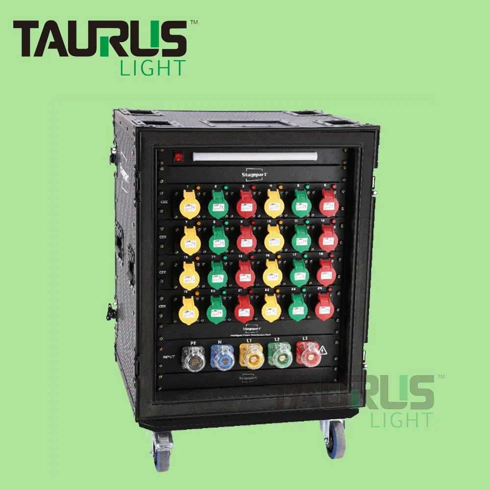 24 Channel CEE Power Rack 24x16A CEE 3Pin Output 5Pin 200A/400A Inoput Power Distribution Box
