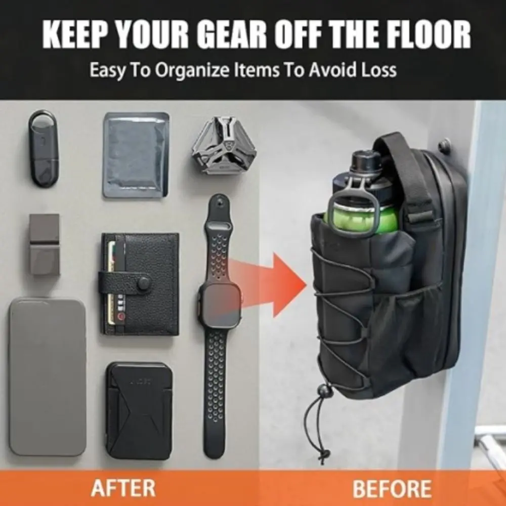 حقيبة حبال زجاجات المياه المغناطيسية سعة كبيرة قابلة للتعديل حقيبة زجاجات الصالة الرياضية المحمولة الراحة حقيبة رياضية كروسبودي في الهواء الطلق #2