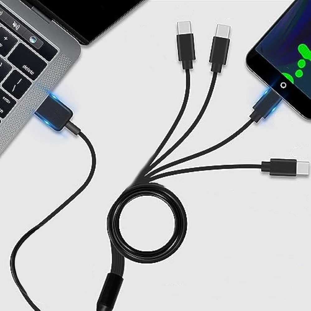 

USB C 1 to 6 Charging Cable 6 Port Multi Type C or Micro Usb Splitter Cord 5V 3A for Phone Tablet