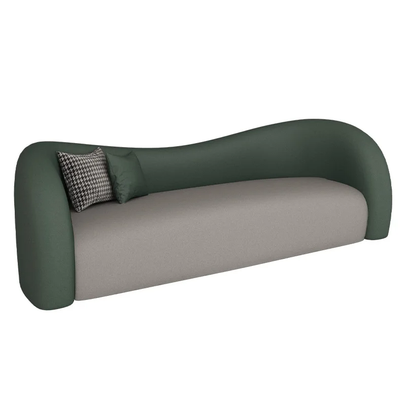 

Beauty salon creative curved sofa, hair salon office lounge area reception sofa, wedding shop s ofa