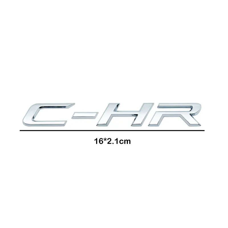 For TOYOTA CHR C-HR Logo Prado RAV4 Camry Yaris Car Letter Rear Trunk Decals Emblem Badge ABS Sticker Car Styling Accessories