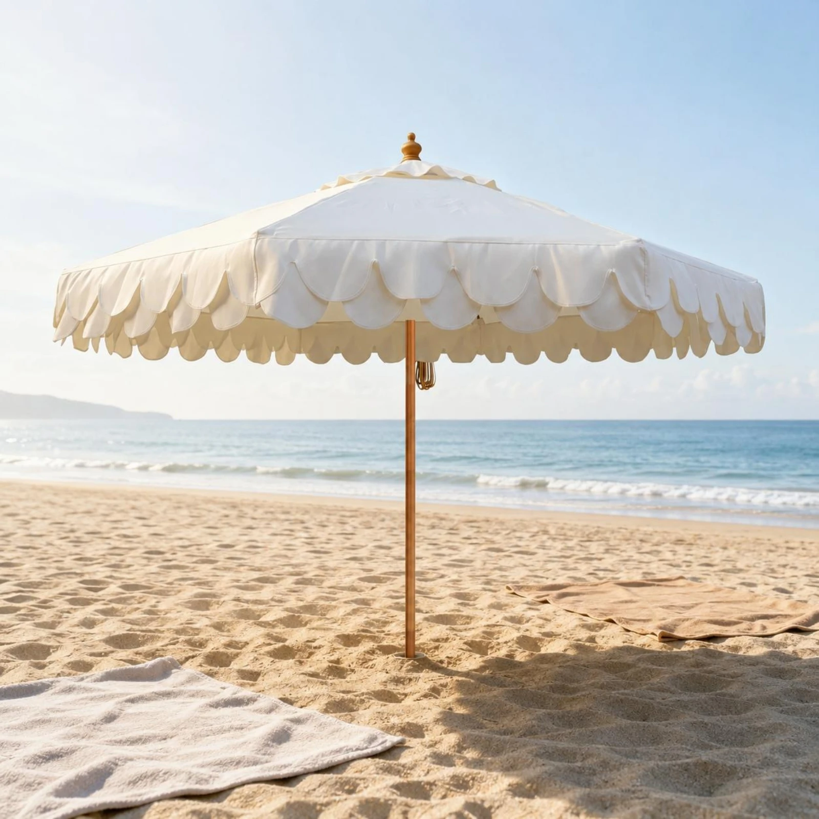 Rope-Pull Sunshade Central Pole Outdoor Shade for Outdoors
