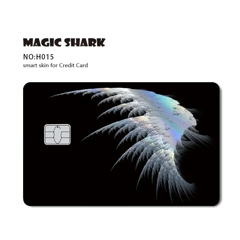Magic Shark Skull Panda Hunter Broke Blue Eyes Dragon Laser Holographic Sticker Cover Film Skin für Credit Bank Debit Card
