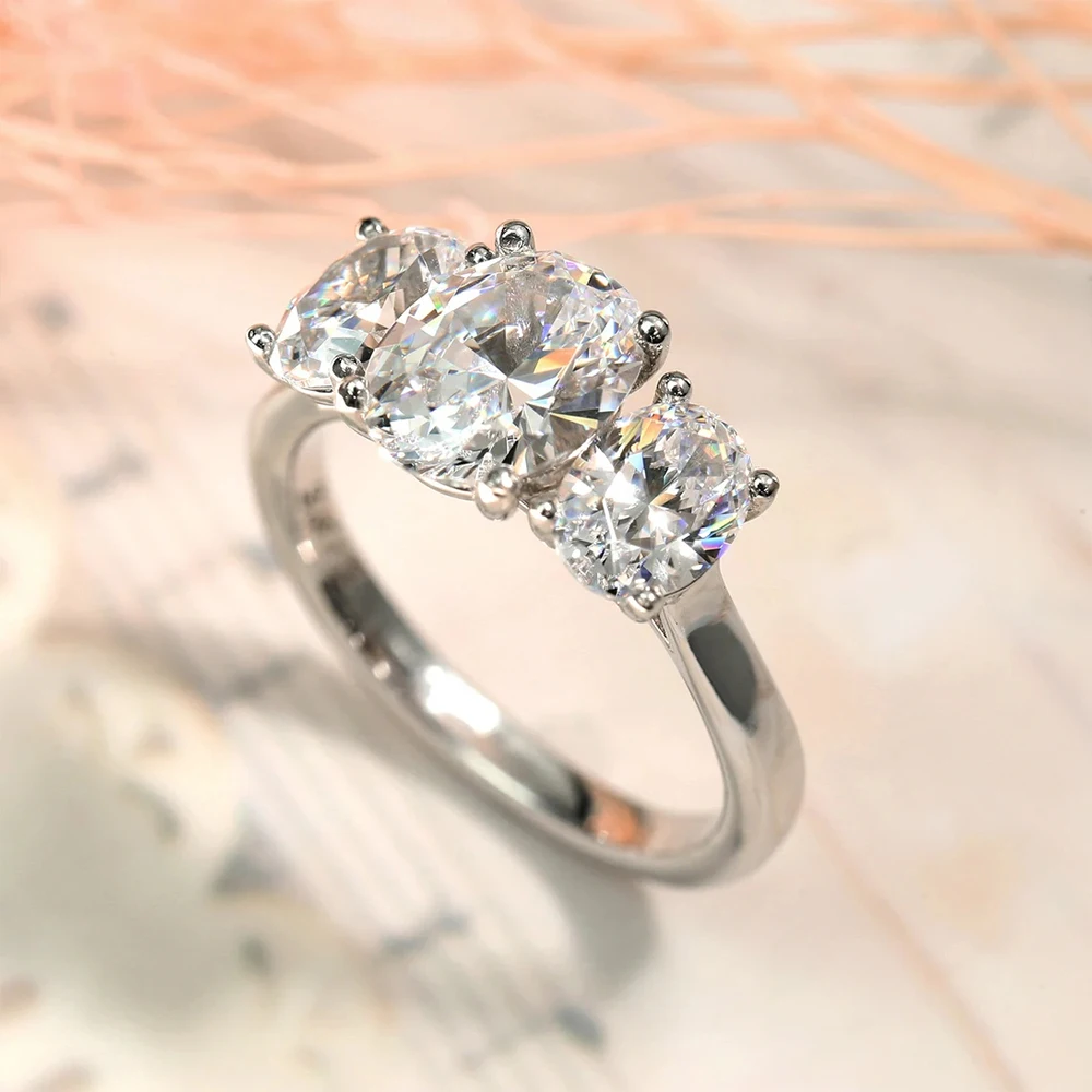 CAOSHI Trendy Proposal Rings Bridal Wedding Accessories with Brilliant Crystal Simple and Graceful Jewelry for Engagement Party