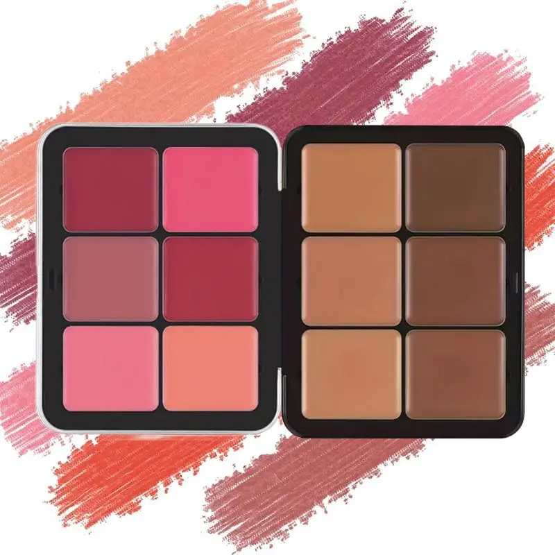 Cream Blushes Palet Gezichtscamouflage Contouren Pallet Corrigerende Contour Crème Waterdichte Make-Up Palet Bloost Voor Vrouwen