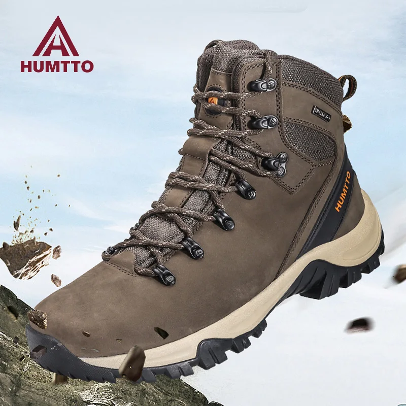 HUMTTO Outdoor Hiking boots Men waterproof hunting Boots Tactical Desert Combat Ankle Boots Male trekking Walking Sneakers women