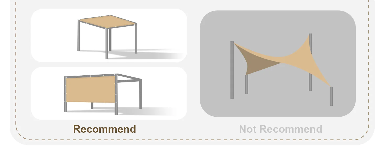 Wasserdichte Outdoor-Markise mit Ösen Sonnenschutz-Segel Garten Camping Wandern Sonnenschutz Sonnenschirm Pergola Zelt Tarp-Abdeckung – Detail 2