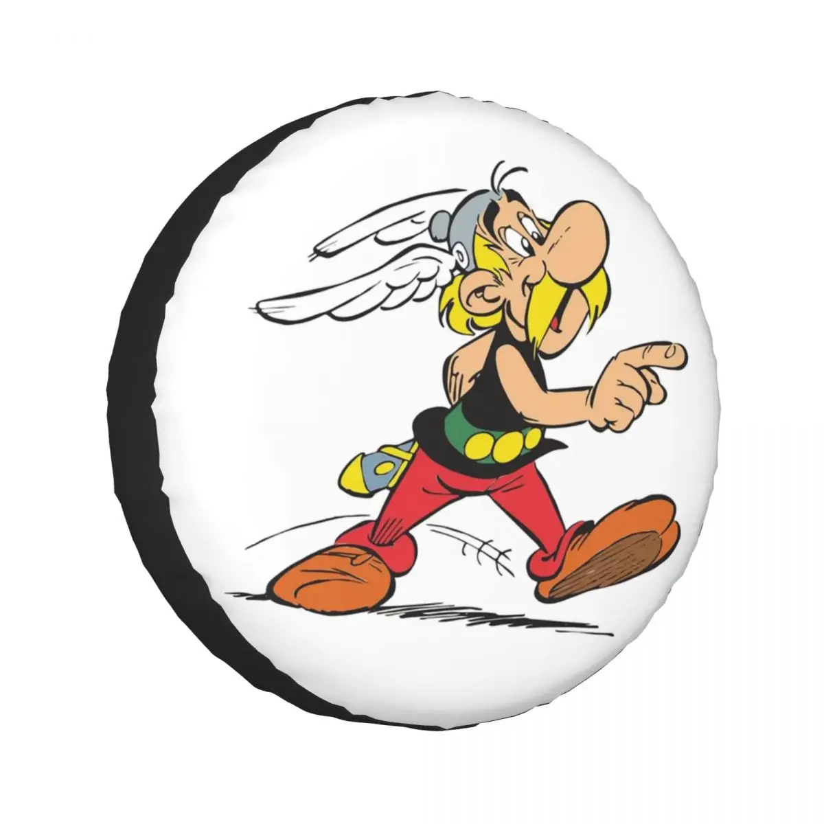 

Custom Asterix And Obelix Dogmatix Spare Tire Cover for Car Mitsubishi 4x4 Wheel Protector Covers 14" 15" 16" 17" Inch