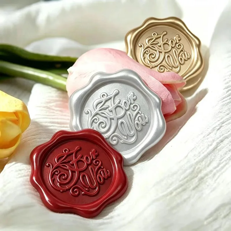 10pcs Wax Seal Stickers, Vintage Elegant Sealing Labels for Wedding Invitation, Greeting Card Envelope Decor