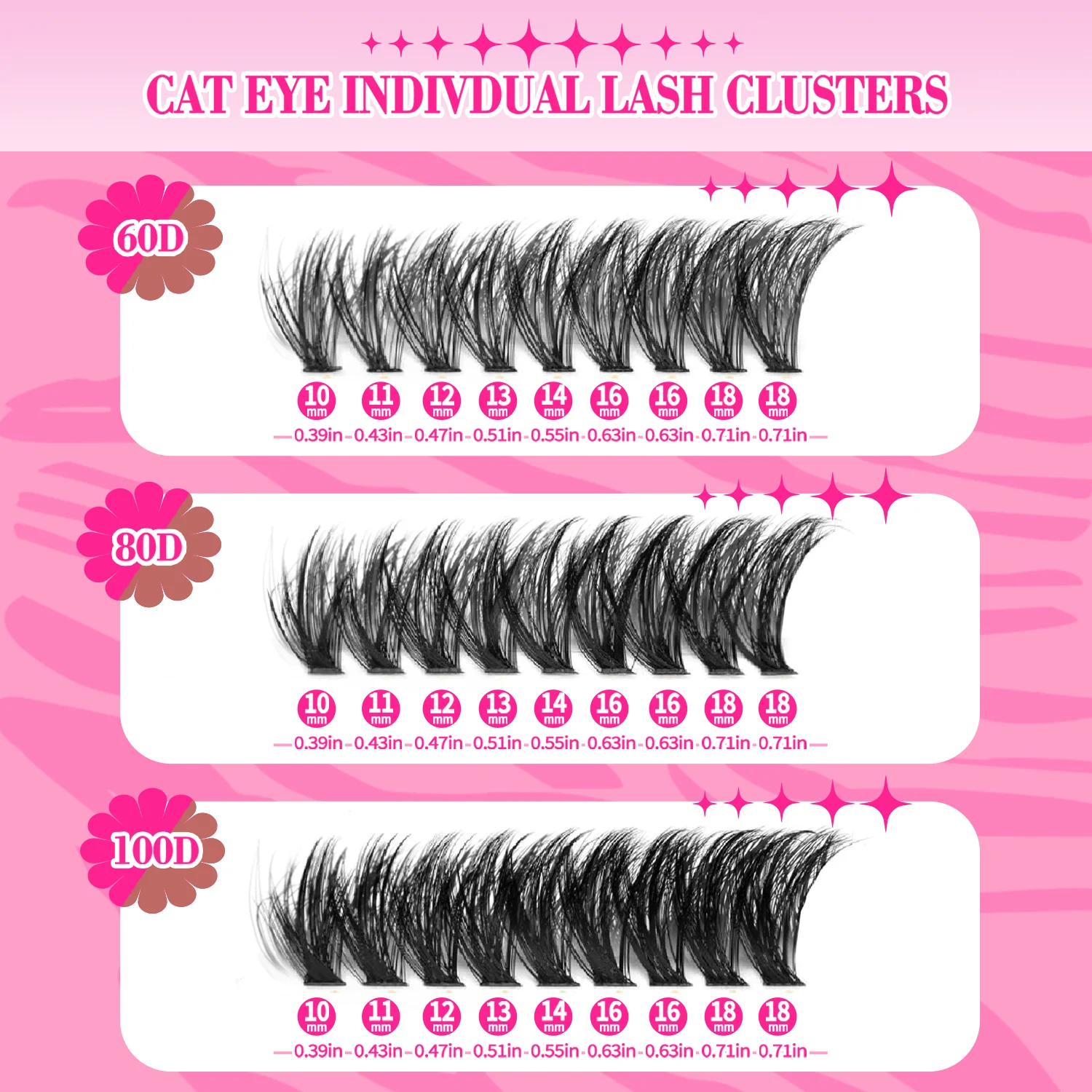 576/240/160 قطعة مجموعة تمديد الرموش Wispy لاش مجموعات عين القط الطبيعية لتقوم بها بنفسك جلدة حجم D حليقة الفردية رمش تمديد عدة #5