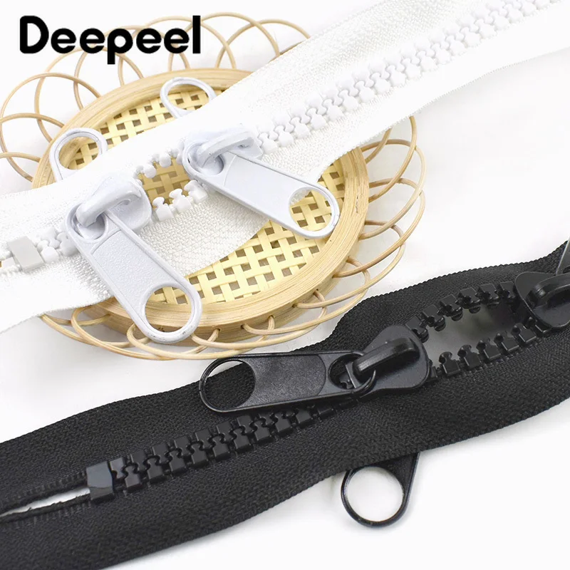 1-6M 10# Extra Large Resin Zippers Double Sliders Closures Zipper Outdoor Tent Long Zips Coil Zip Repair Kits Sewing Accessories