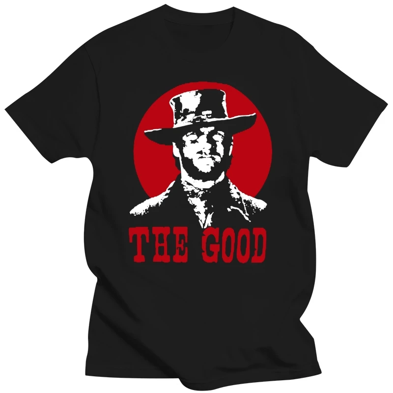 Harajuku Men T-shirts The Good The Bad And The Ugly Clint Eastwood Short Sleeve Cotton O Neck Oversize T Shirt For Adult