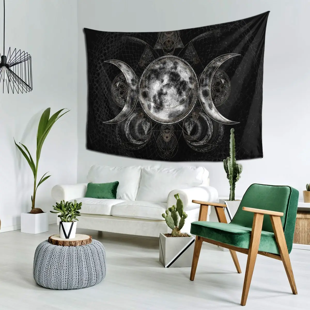 Triple Moon - Triple Goddess Tapestry Funny Wall Hanging Aesthetic Home Decoration Tapestries for Living Room Bedroom Dorm Room