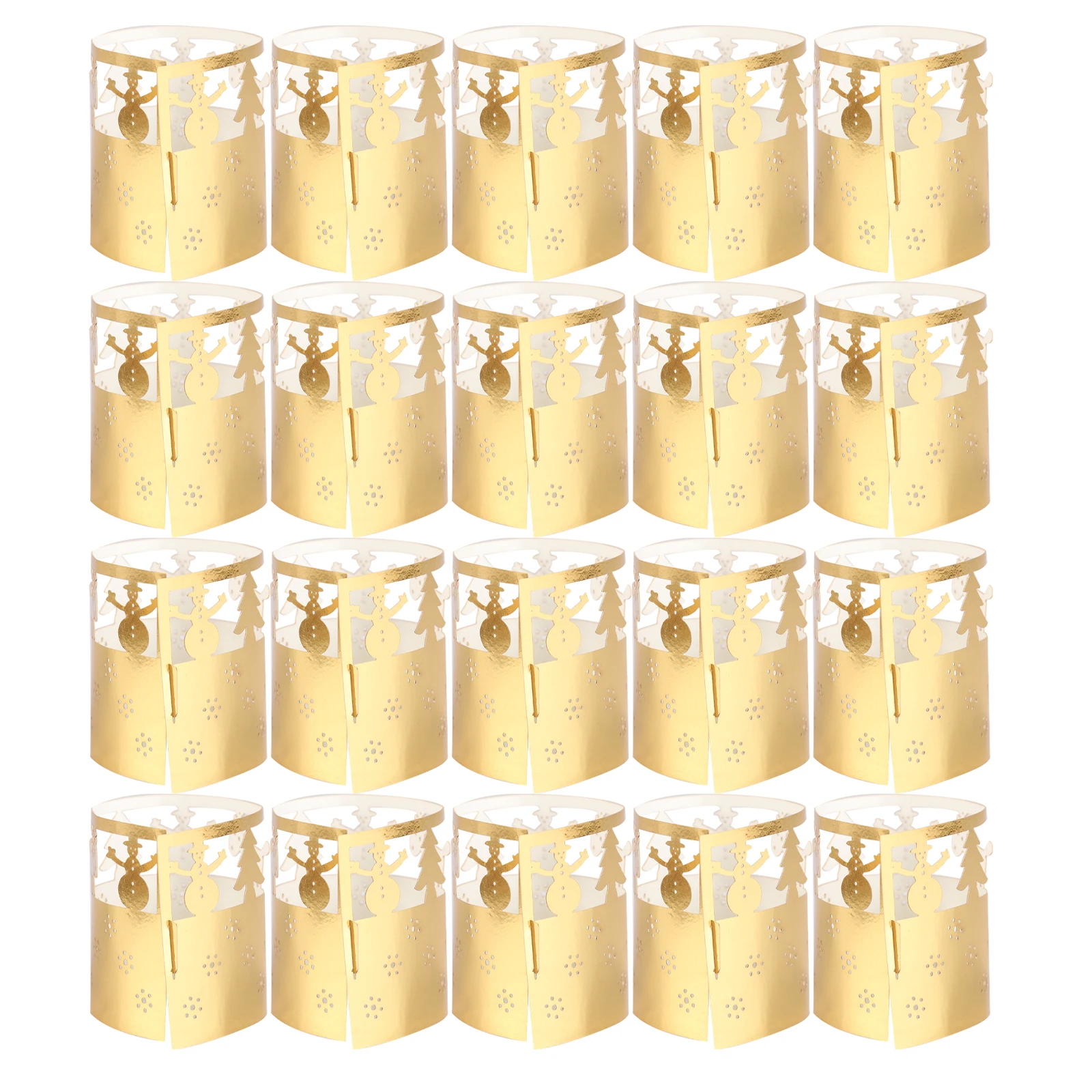 

50 Pcs Christmas Lamp Shade Snowflake Lantern Decorations Paper Xmas Outdoor