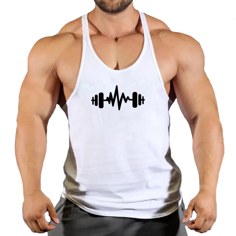 Fitness Shirt Men's Singlets Sleeveless Sweatshirt Bodybuilding Man Gym Clothing Men Stringer Top for Fitness Vests Clothes Vest