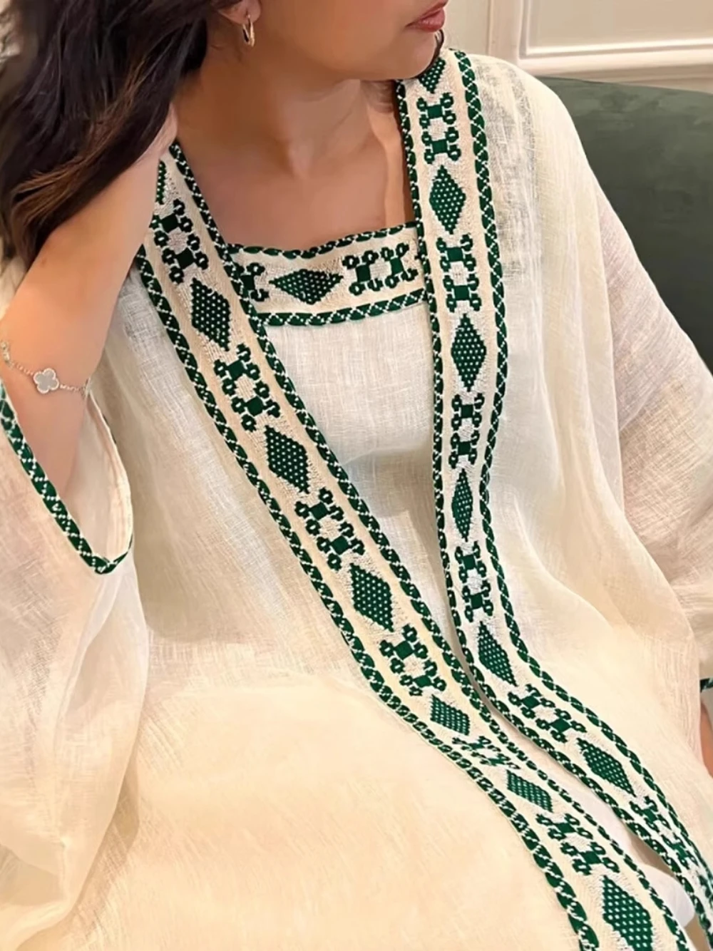 Robe de soirée musulmane deux pièces avec des Appliques délicates, offre spéciale, Robe de soirée ample classique Takshita, quatre saisons, Robe de bal Caftan